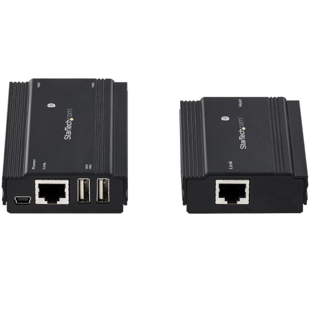 StarTech.com - Hub Concentrador Extensor USB 2.0 de 4 Puertos por un Solo Cable Ethernet CAT5e/CAT6 RJ45 - 100m - Juego de Alarg