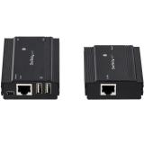 StarTech.com - Hub Concentrador Extensor USB 2.0 de 4 Puertos por un Solo Cable Ethernet CAT5e/CAT6 RJ45 - 100m - Juego de Alarg
