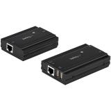 StarTech.com - Hub Concentrador Extensor USB 2.0 de 4 Puertos por un Solo Cable Ethernet CAT5e/CAT6 RJ45 - 100m - Juego de Alarg