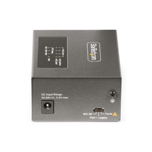 StarTech.com - Switch PoE / PoE+ / PoE++ 802.3af/802.3at/802.3bt de 4 Puertos - 95W - 160W de Capacidad de Potencia - Inyector P