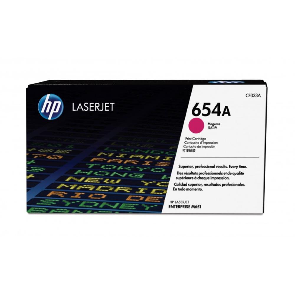 HP - Cartucho de tóner original LaserJet 654A magenta