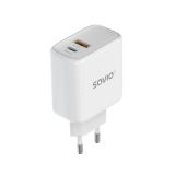 Savio - LA-10 cargador de dispositivo móvil Teléfono móvil, Teléfono, Universal Blanco USB Carga rápida