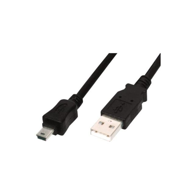 Digitus - Cable de conexión USB-A - Mini-B, 1,8 m - AK-300108-018-S
