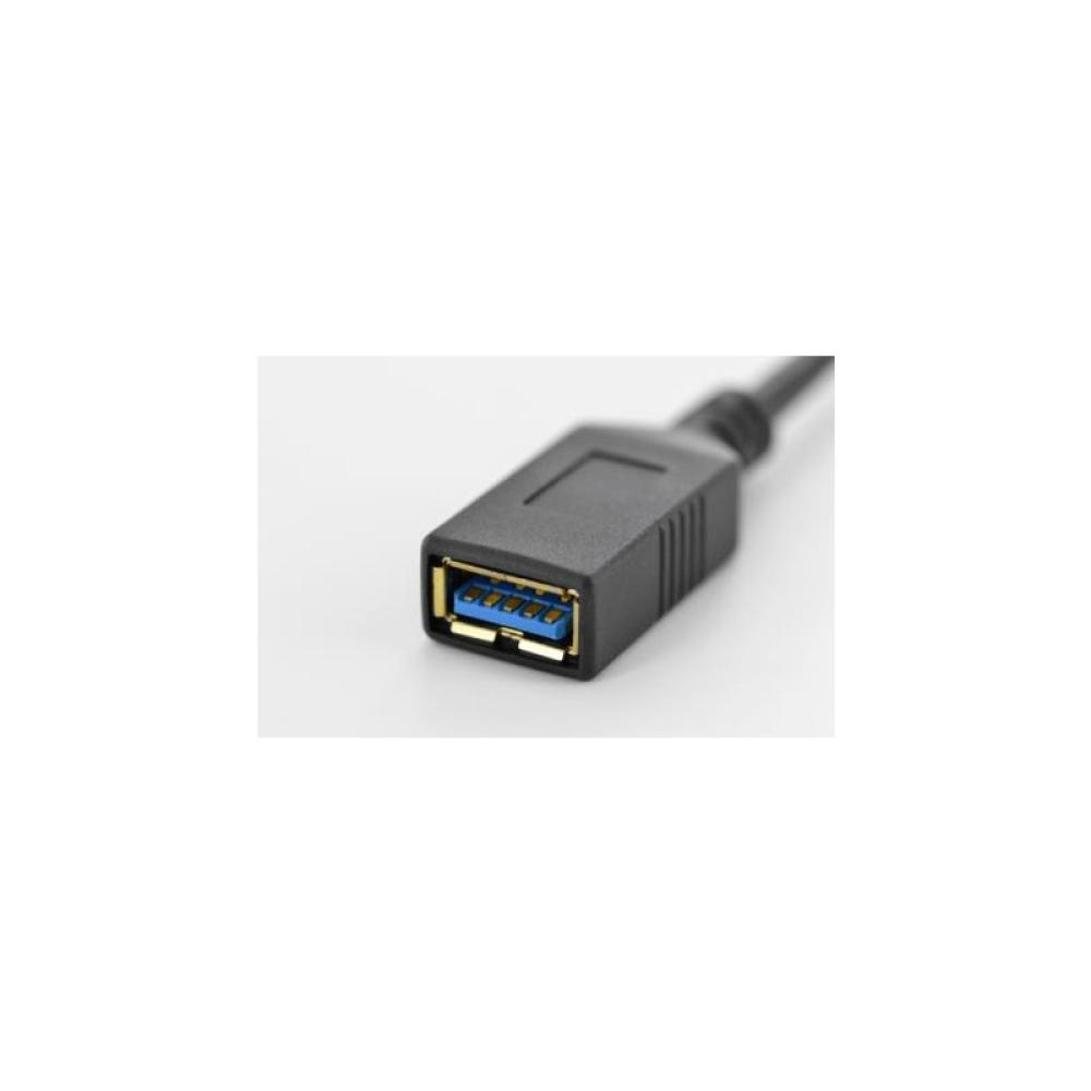 Digitus - Adaptador / convertidor USB-C - USB-A, OTG, 0,15 m