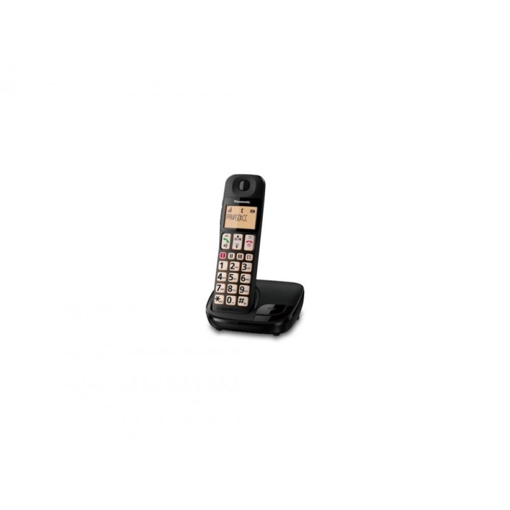 Panasonic - KX-TGE310SPB teléfono Teléfono DECT Negro Identificador de llamadas