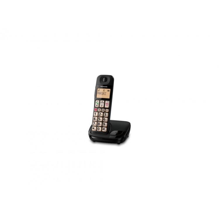 Panasonic - KX-TGE310SPB teléfono Teléfono DECT Negro Identificador de llamadas