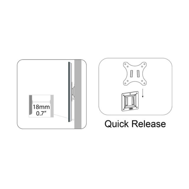 Digitus - Soporte de pared universal para monitores de hasta 81cm (32")