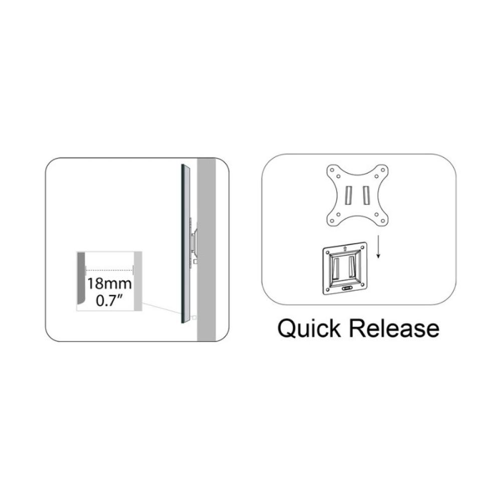 Digitus - Soporte de pared universal para monitores de hasta 81cm (32")