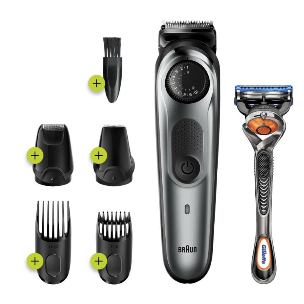 Braun - BeardTrimmer BT7220 AC/Batería 39 2 cm Negro, Gris