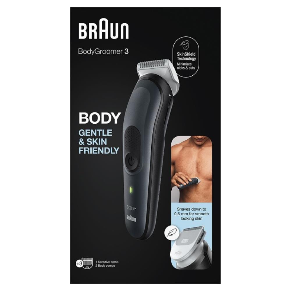 Braun - Series 3 BG3350 afeitadora corporal Negro, Gris