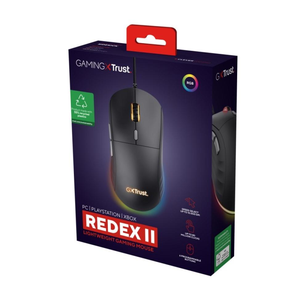 Trust - GXT 925 REDEX II ratón Juego mano derecha USB tipo A Laser 10000 DPI