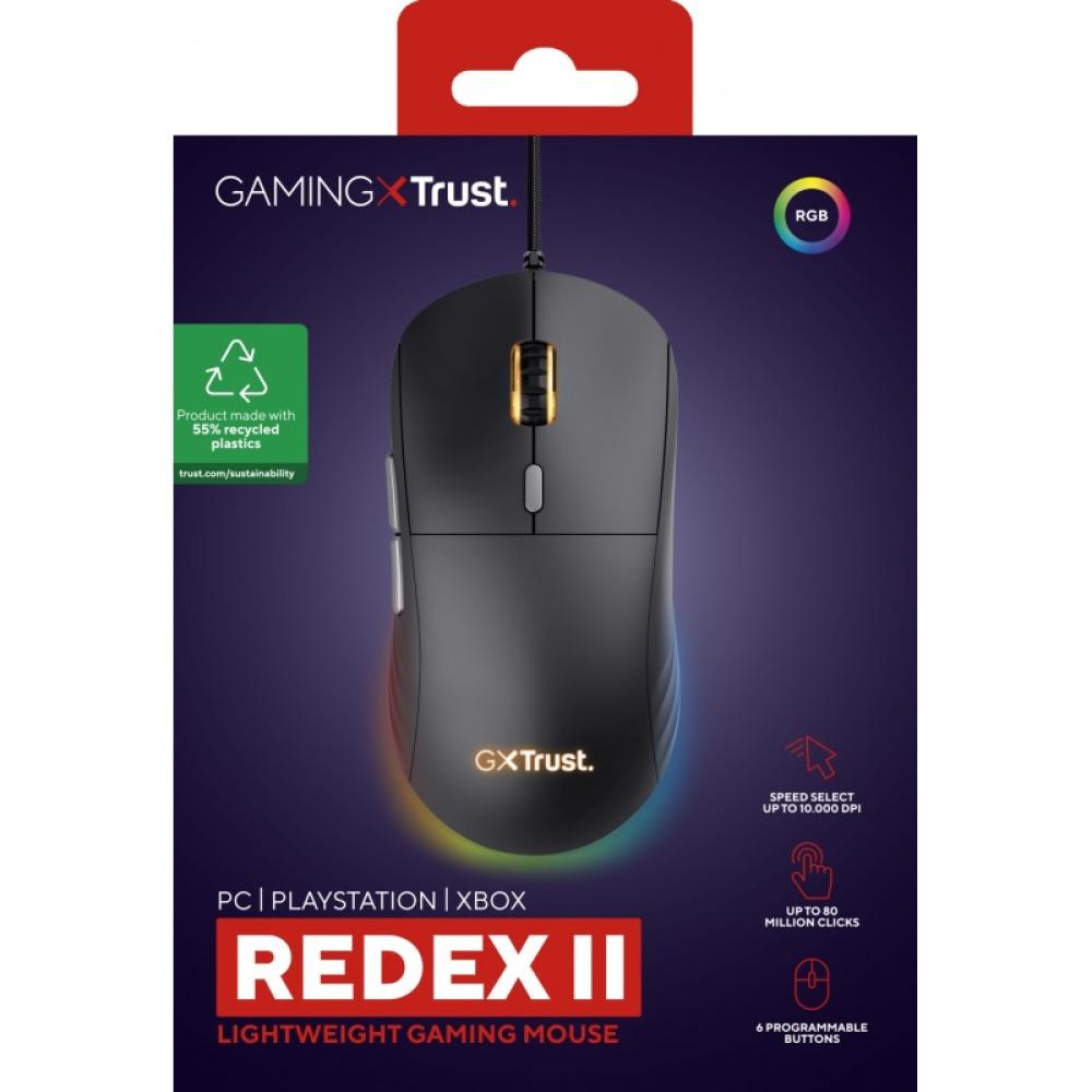 Trust - GXT 925 REDEX II ratón Juego mano derecha USB tipo A Laser 10000 DPI