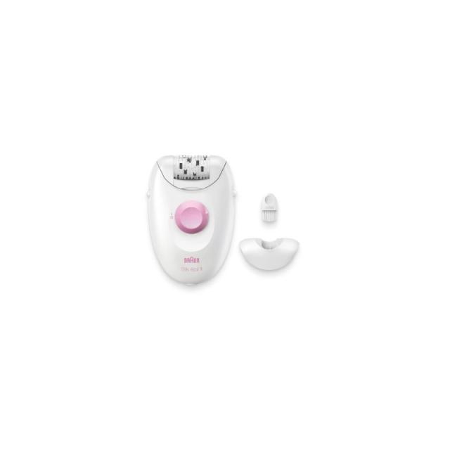 Braun - Silk-épil 1 1-010 depiladora 20 pinzas Rosa, Blanco