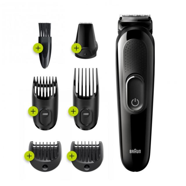 Braun - Multigroomer MGK3225 depiladora para la barba Batería 13 2,1 cm Negro