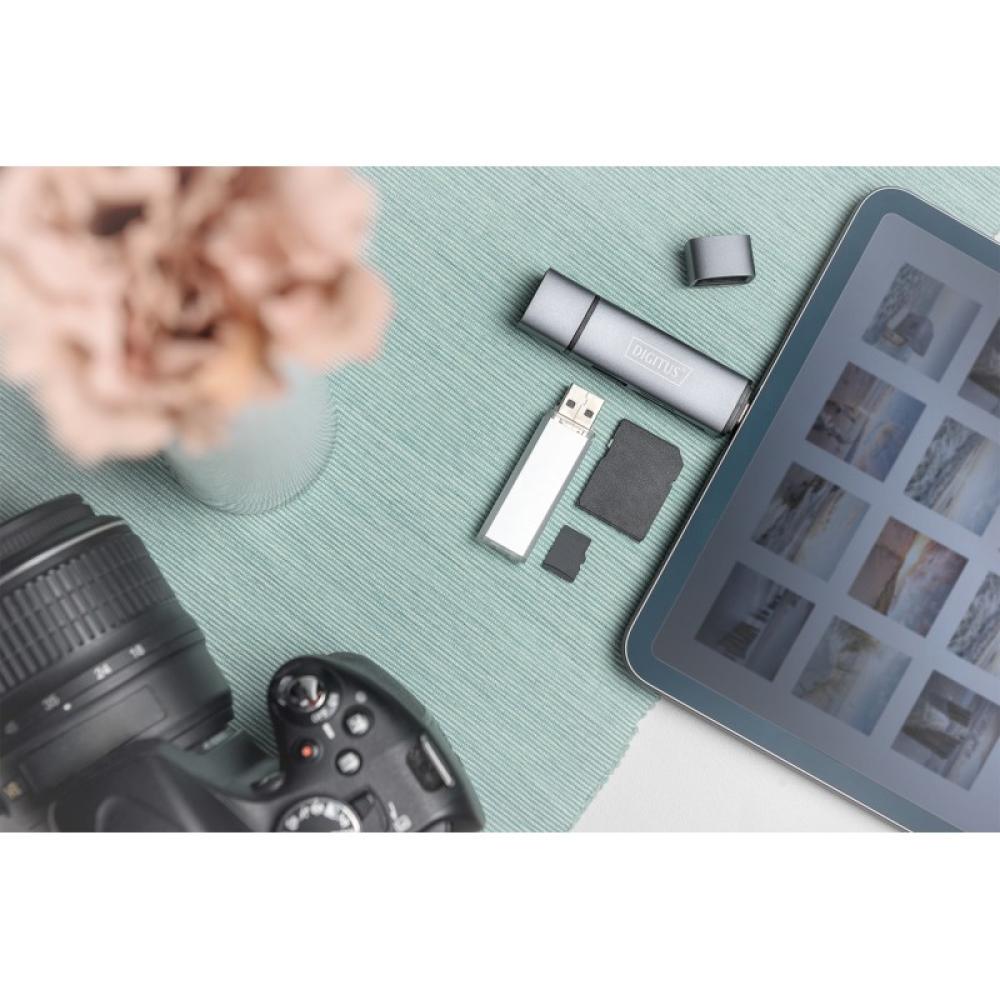 Digitus - Dual Card Reader Hub USB-C™ / USB 3.0, OTG