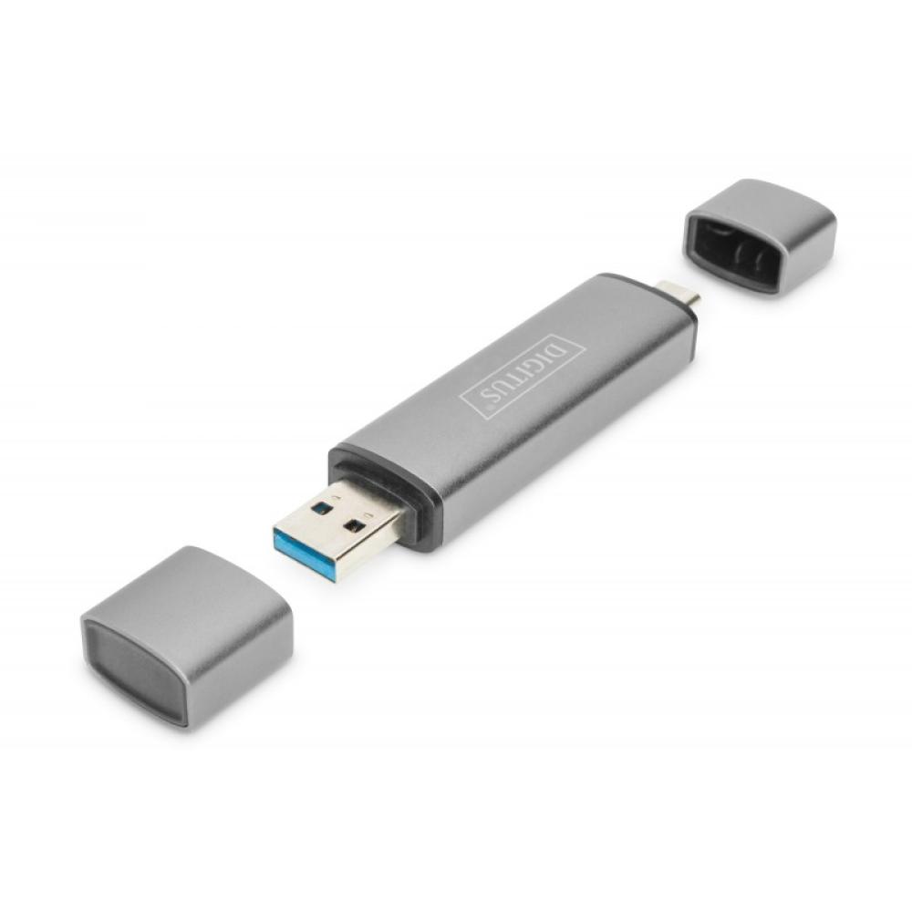 Digitus - Dual Card Reader Hub USB-C™ / USB 3.0, OTG