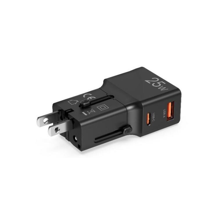 Celly - MULTIPLUGSL25W cargador de dispositivo móvil Auriculares, Smartphone, Tableta Negro Corriente alterna Carga rápida Inter