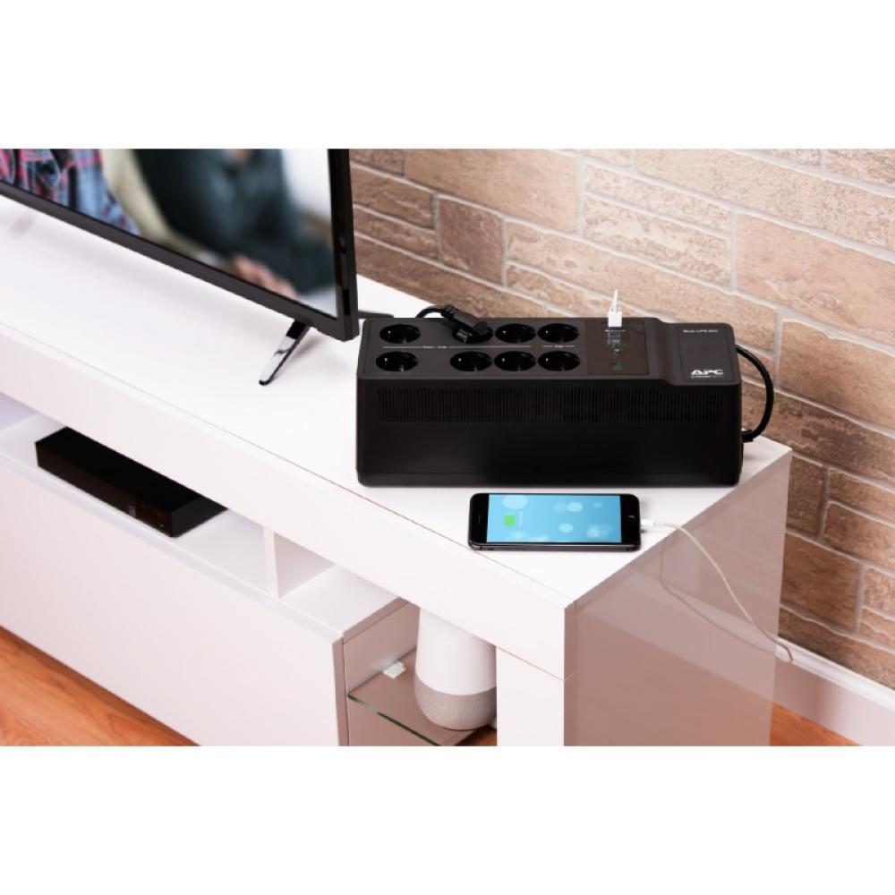 APC - BE850G2-GR sistema de alimentación ininterrumpida (UPS) En espera (Fuera de línea) o Standby (Offline) 0,85 kVA 520 W 8 sa