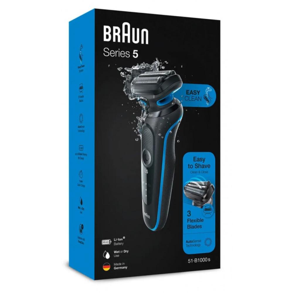 Braun - 51-B1000s Máquina de afeitar de láminas Negro, Azul
