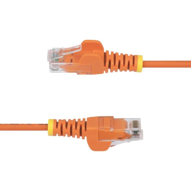 StarTech.com - Cable de Red Ethernet CAT6 Delgado sin Enganches Naranja de 1m - Cable RJ45 Snagless Slim de 28AWG - Alambre de C