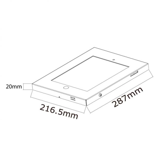 Neomounts - IPAD2N-UN20BLACK Soporte de pared para tableta 9.7" - bloqueable