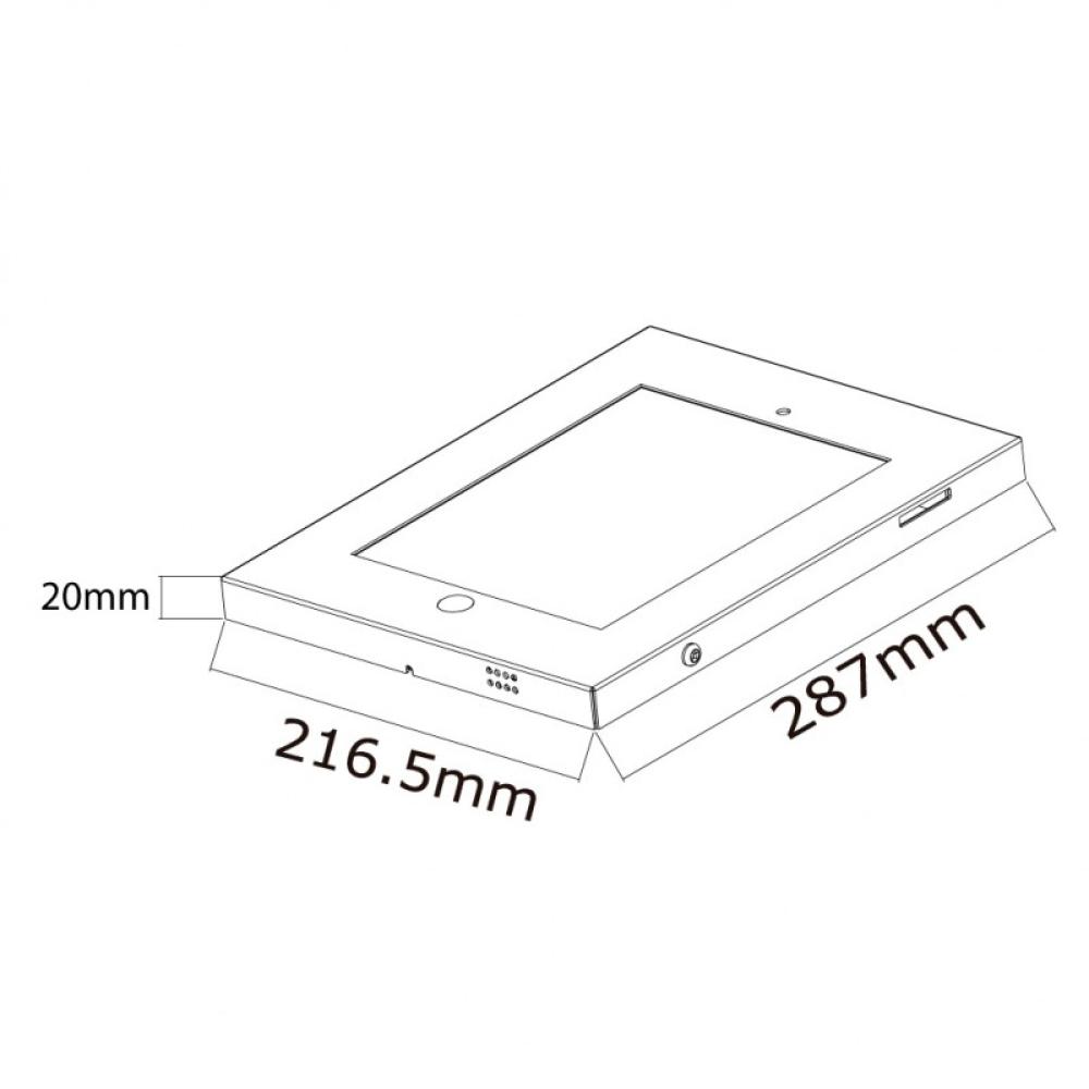 Neomounts - IPAD2N-UN20BLACK Soporte de pared para tableta 9.7" - bloqueable