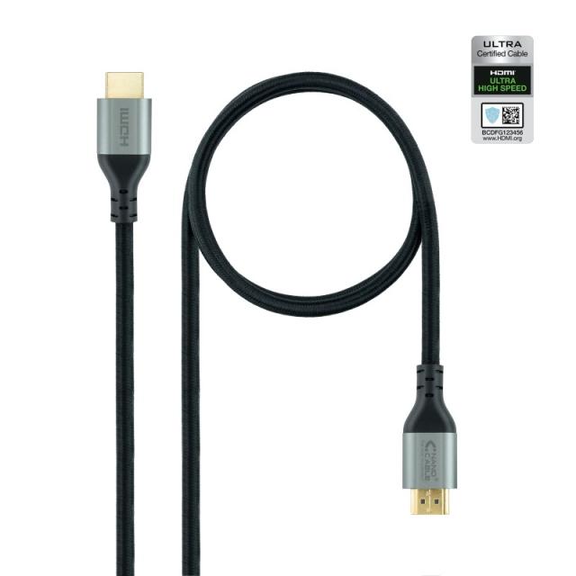 Nanocable - Cable HDMI 2.1 Certificado ULTRA HIGH SPEED A/M-A/M, Negro, 1.5 m