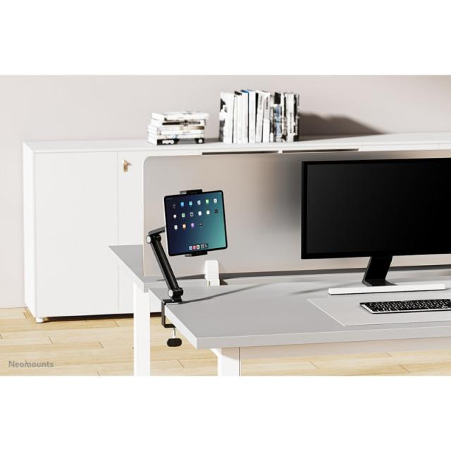 Neomounts - DS15-545BL1 Soporte para tablet con abrazadera para escritorio 4.7-12.9" - universal - movimiento completo