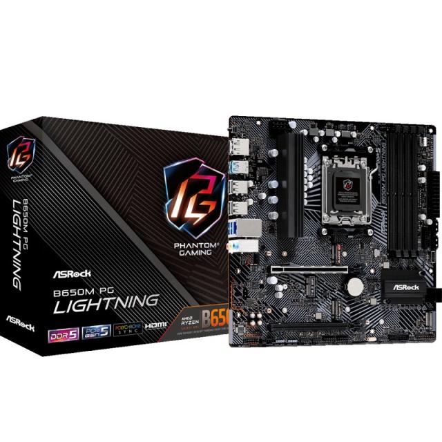 Asrock - B650M PG Lightning AMD B650 Zócalo AM5 micro ATX