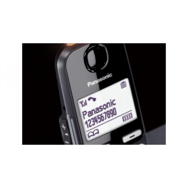 Panasonic - KX-TGE250 Teléfono DECT Identificador de llamadas Negro