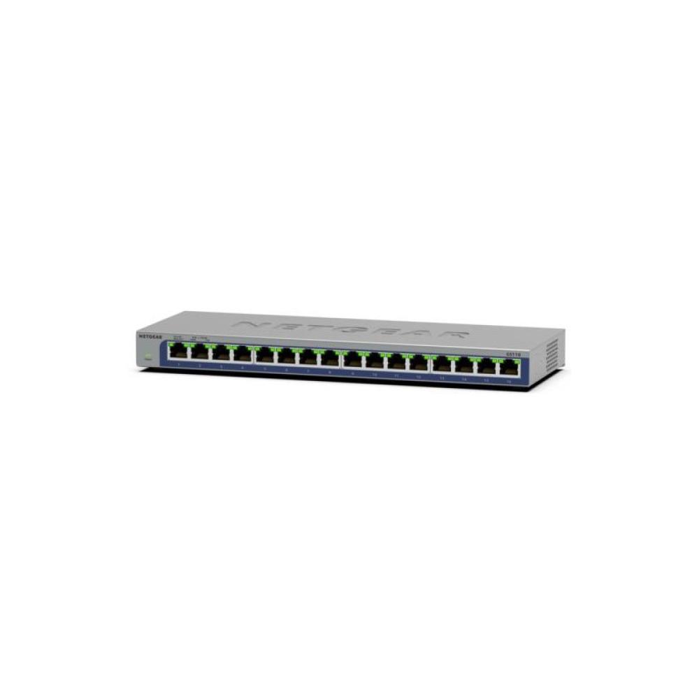 NETGEAR - GS116 No administrado L2 Gigabit Ethernet (10/100/1000) Negro