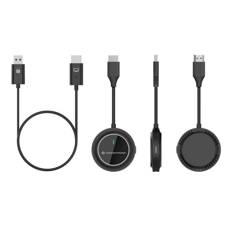Conceptronic - ATHERIC02B adaptador de pantalla inalámbrico HDMI/USB Full HD Mochila