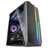 Mars Gaming - MC-S1 Negro, Caja PC Compacta Gaming Micro-ATX, Iluminación ARGB 12 Modos, Ventilador FRGB, Ventana Lateral Comple