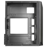 Mars Gaming - MC-S1 Negro, Caja PC Compacta Gaming Micro-ATX, Iluminación ARGB 12 Modos, Ventilador FRGB, Ventana Lateral Comple