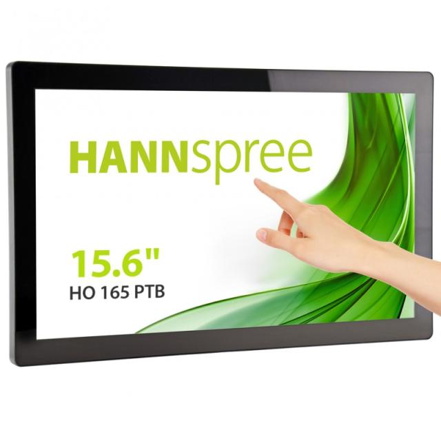 Hannspree - Open Frame HO165PTB pantalla de señalización 39,6 cm (15.6") LED 250 cd / m² Full HD Negro Pantalla táctil 24/7