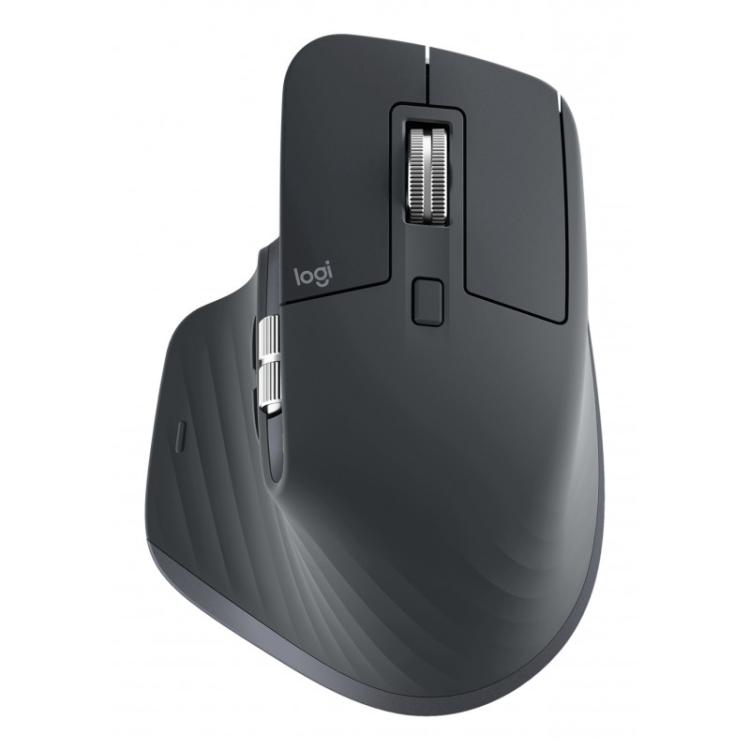 Logitech - MX Master 3S, ratón inalámbrico de alto rendimiento con desplazamiento ultrarrápido, Ergo, 8000 DPI, seguimiento sobr