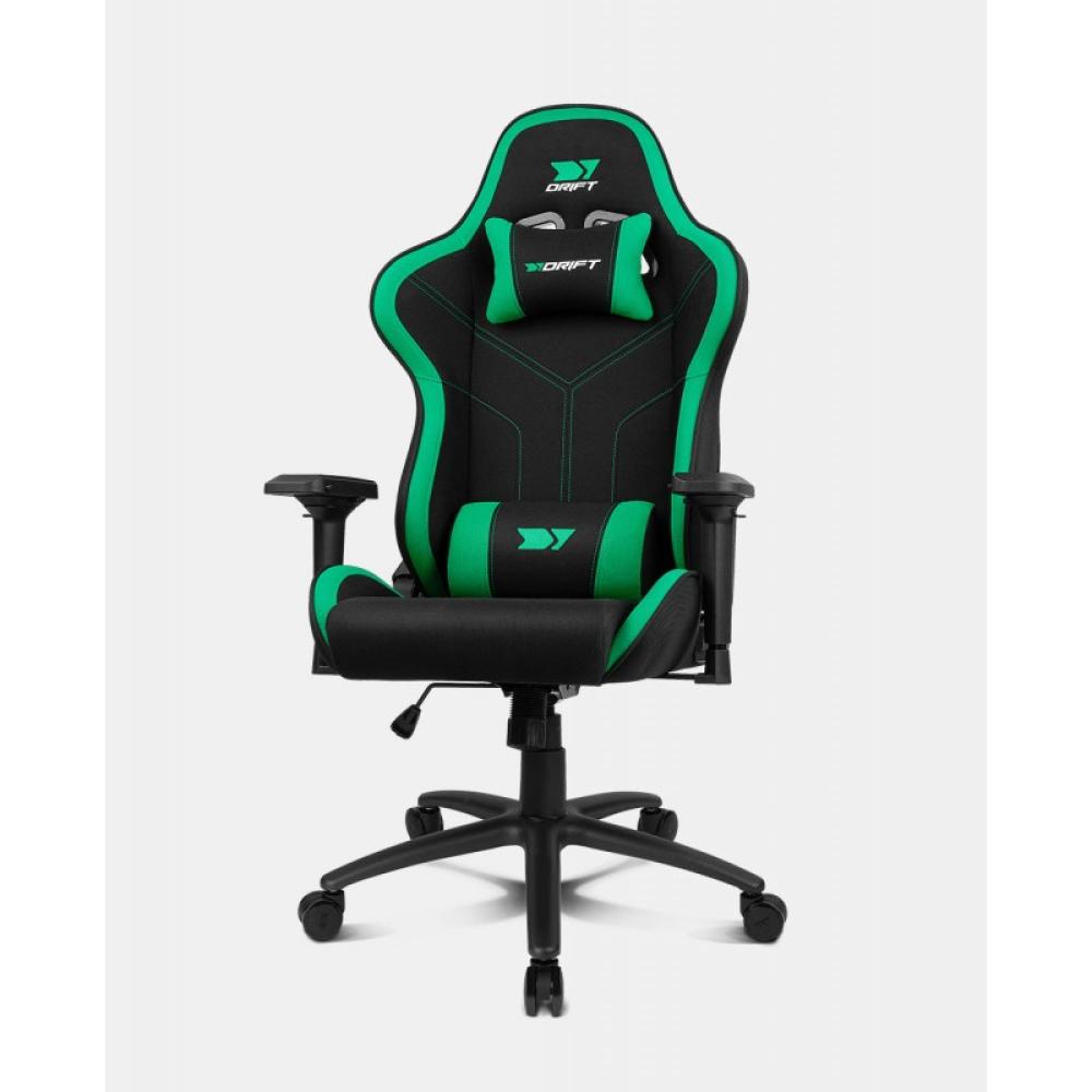 DRIFT - DR110BG silla para videojuegos Butaca para jugar Asiento acolchado Negro, Verde