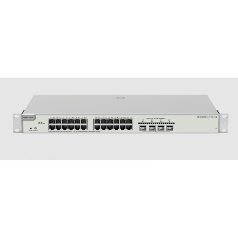 Ruijie Networks - RG-NBS3200-24GT4XS-P-V2 switch Gestionado L2+ Gigabit Ethernet (10/100/1000) Energía sobre Ethernet (PoE) Gris