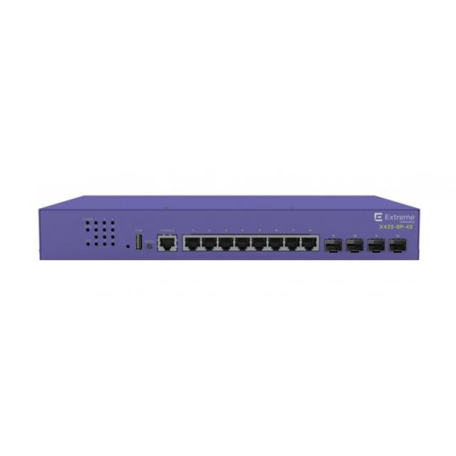 Extreme networks - X435-8T-4S switch Gestionado Gigabit Ethernet (10/100/1000) Energía sobre Ethernet (PoE) 1U Violeta