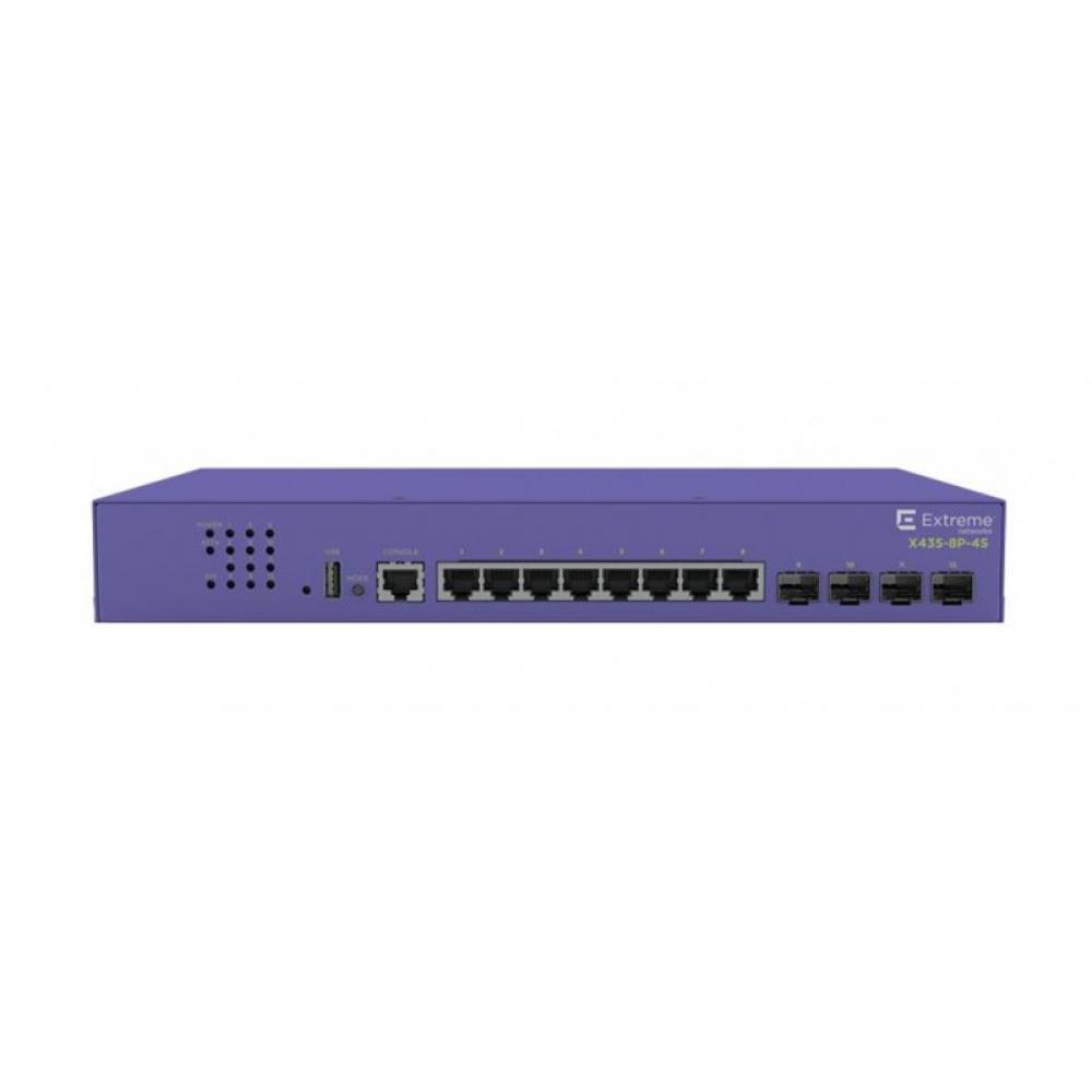 Extreme networks - X435-8T-4S switch Gestionado Gigabit Ethernet (10/100/1000) Energía sobre Ethernet (PoE) 1U Violeta