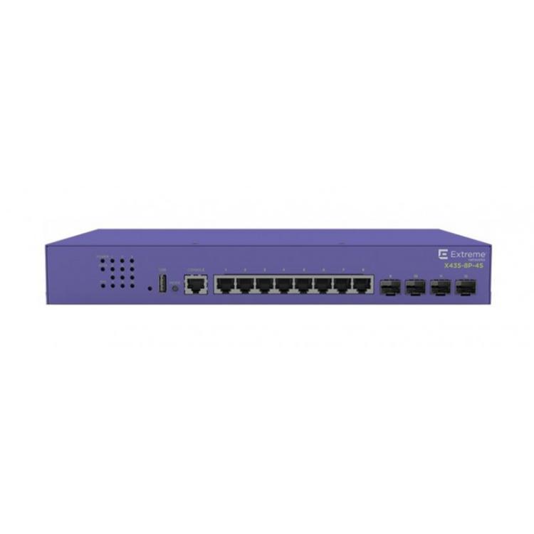 Extreme networks - X435-8T-4S switch Gestionado Gigabit Ethernet (10/100/1000) Energía sobre Ethernet (PoE) 1U Violeta