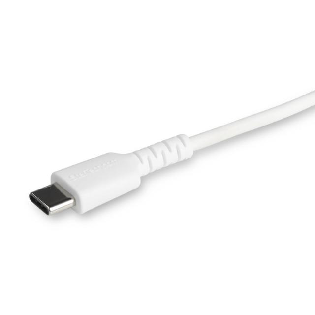 StarTech.com - Cable Resistente USB-C a Lightning de 1 m Blanco - Cable de Sincronización y Carga USB Tipo C a Lightning con Fib