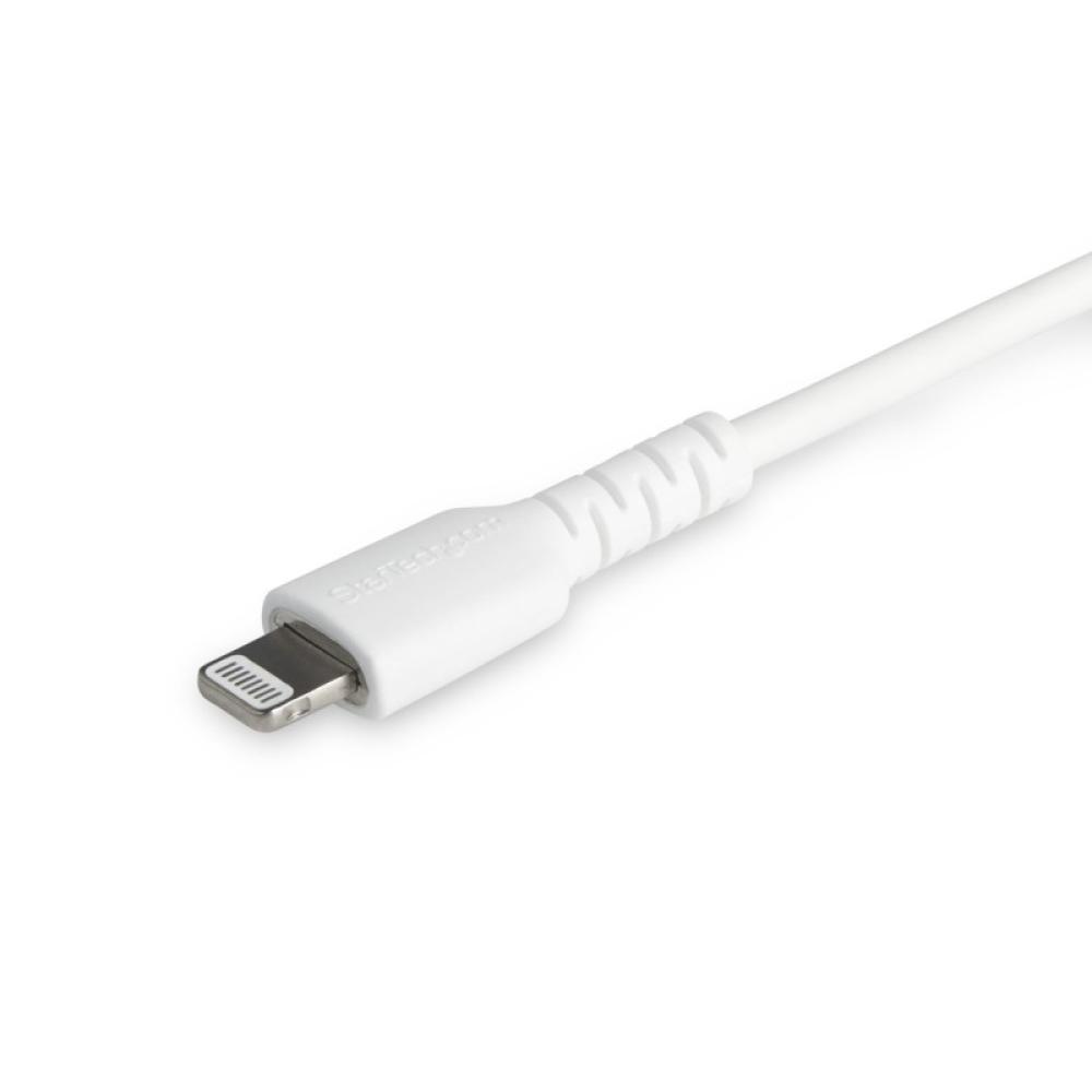 StarTech.com - Cable Resistente USB-C a Lightning de 1 m Blanco - Cable de Sincronización y Carga USB Tipo C a Lightning con Fib