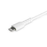 StarTech.com - Cable Resistente USB-C a Lightning de 1 m Blanco - Cable de Sincronización y Carga USB Tipo C a Lightning con Fib