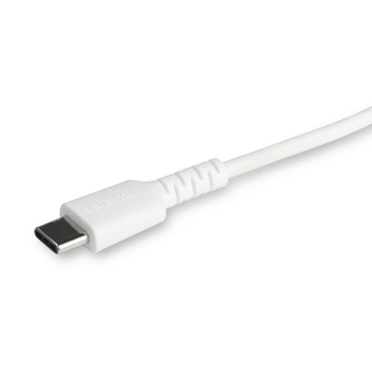 StarTech.com - Cable Resistente USB-C a Lightning de 2 m Blanco - Cable de Sincronización y Carga USB Tipo C a Lightning con Fib