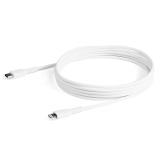 StarTech.com - Cable Resistente USB-C a Lightning de 2 m Blanco - Cable de Sincronización y Carga USB Tipo C a Lightning con Fib