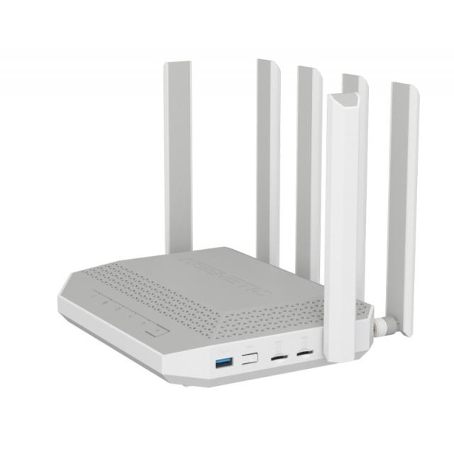 Keenetic - Hero 5G (KN-4110) router inalámbrico 2.5 Gigabit Ethernet Doble banda (2,4 GHz / 5 GHz) Gris, Blanco