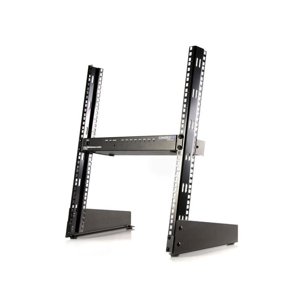 StarTech.com - Rack Armario Bastidor Abierto de Escritorio Desktop Sobremesa de 2 Columnas 12U 0,5m Negro