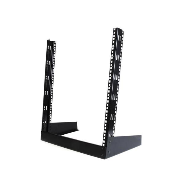 StarTech.com - Rack Armario Bastidor Abierto de Escritorio Desktop Sobremesa de 2 Columnas 12U 0,5m Negro
