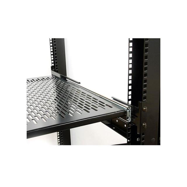 StarTech.com - Estante Bandeja Deslizante Perforada Telescópica para Armario Rack de Profundidad Ajustable - 2U 22.7kg